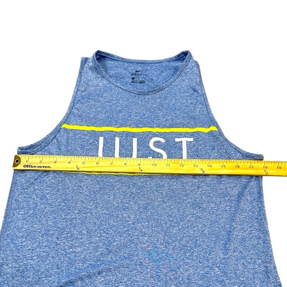 Nike Dri Fit Sleeveless Tank Size Medium Heathered Blue Relaxed Fit - Picture 10 of 11